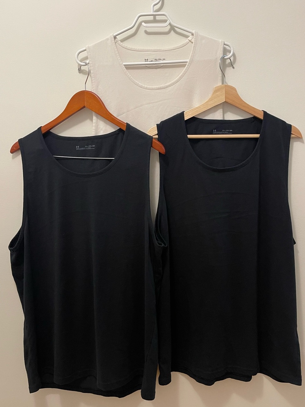 Under Armour Men's Tank Top Trio — 2 Black & 1 White